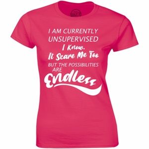 Currently Unsupervised I know It Scare Me T-shirt